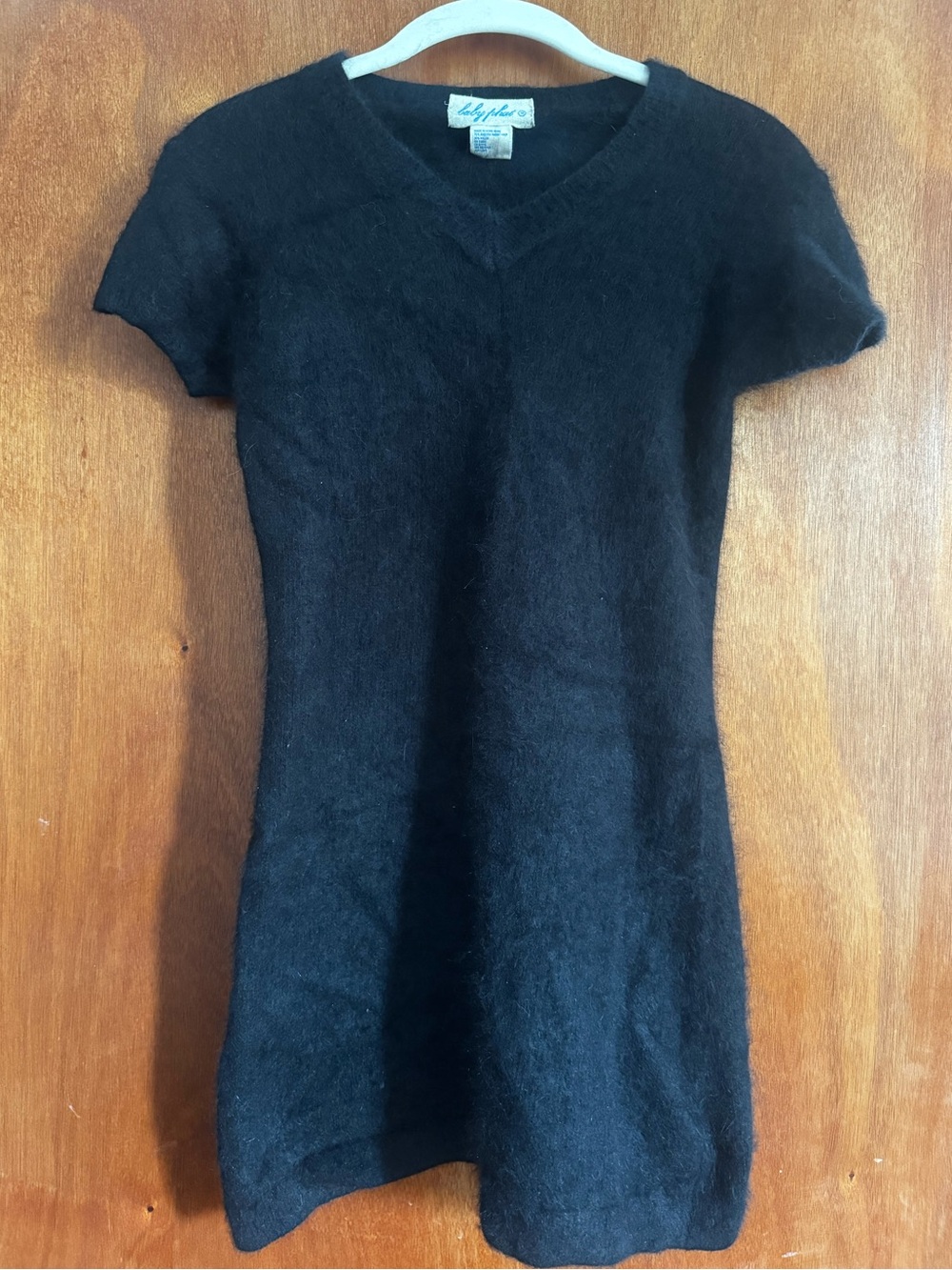Baby Phat Black Short-Sleeve V-Neck Mini Dress